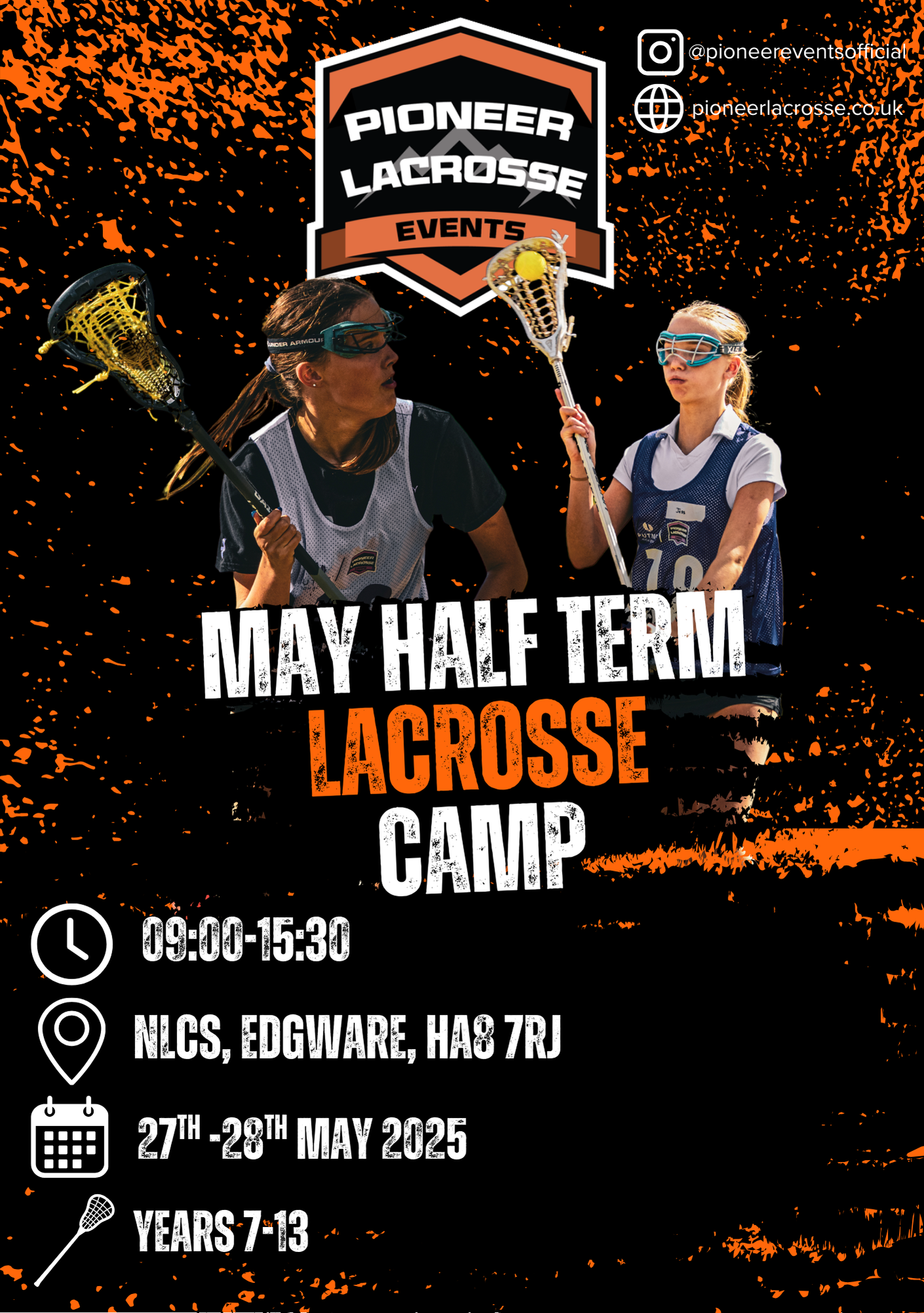 Pioneer Lacrosse Camp - 27th/28th May