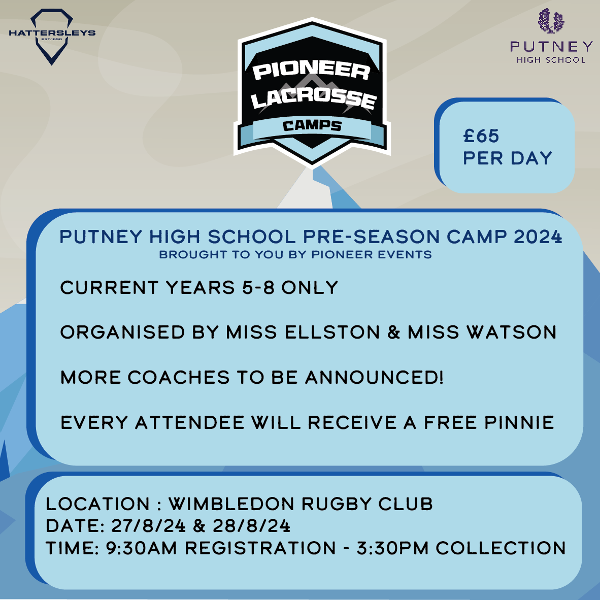 Pioneer Lacrosse Putney Pre-Season 2024 - 27th / 28th August 2024