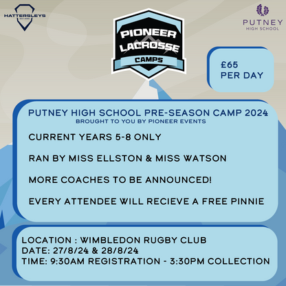 Pioneer Lacrosse Putney Pre-Season 2024 - 27th / 28th August 2024